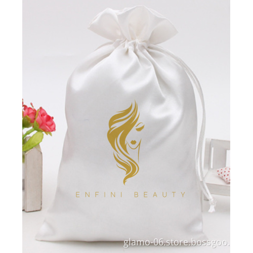 Design Logo Hair Extension Packaging,Beautiful Satin Hair Extension Packaging Bags